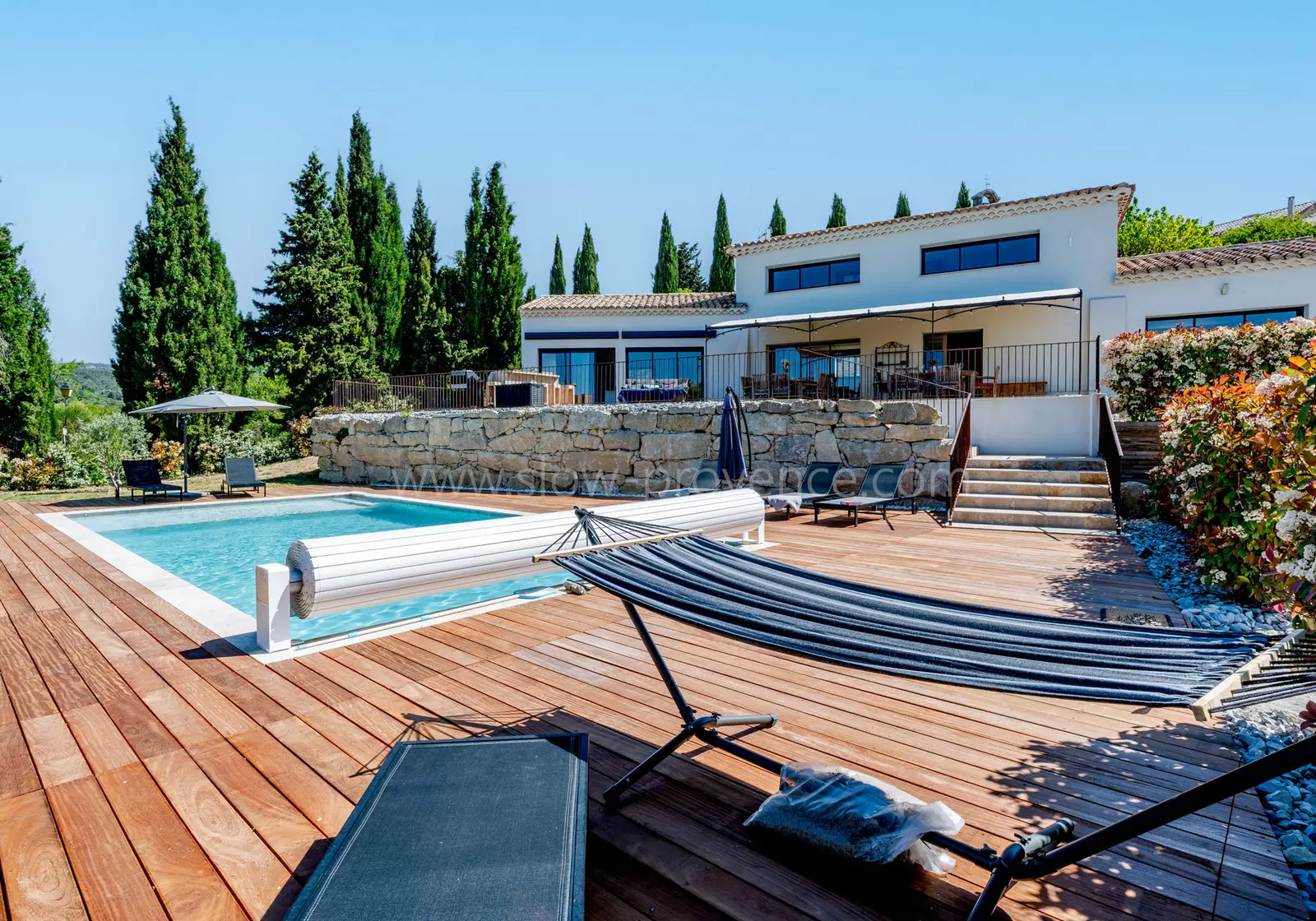 Spacious modern villa with a heated pool