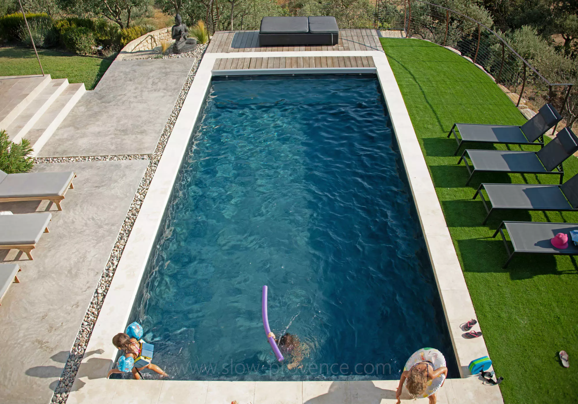 A large swimming pool to delight children