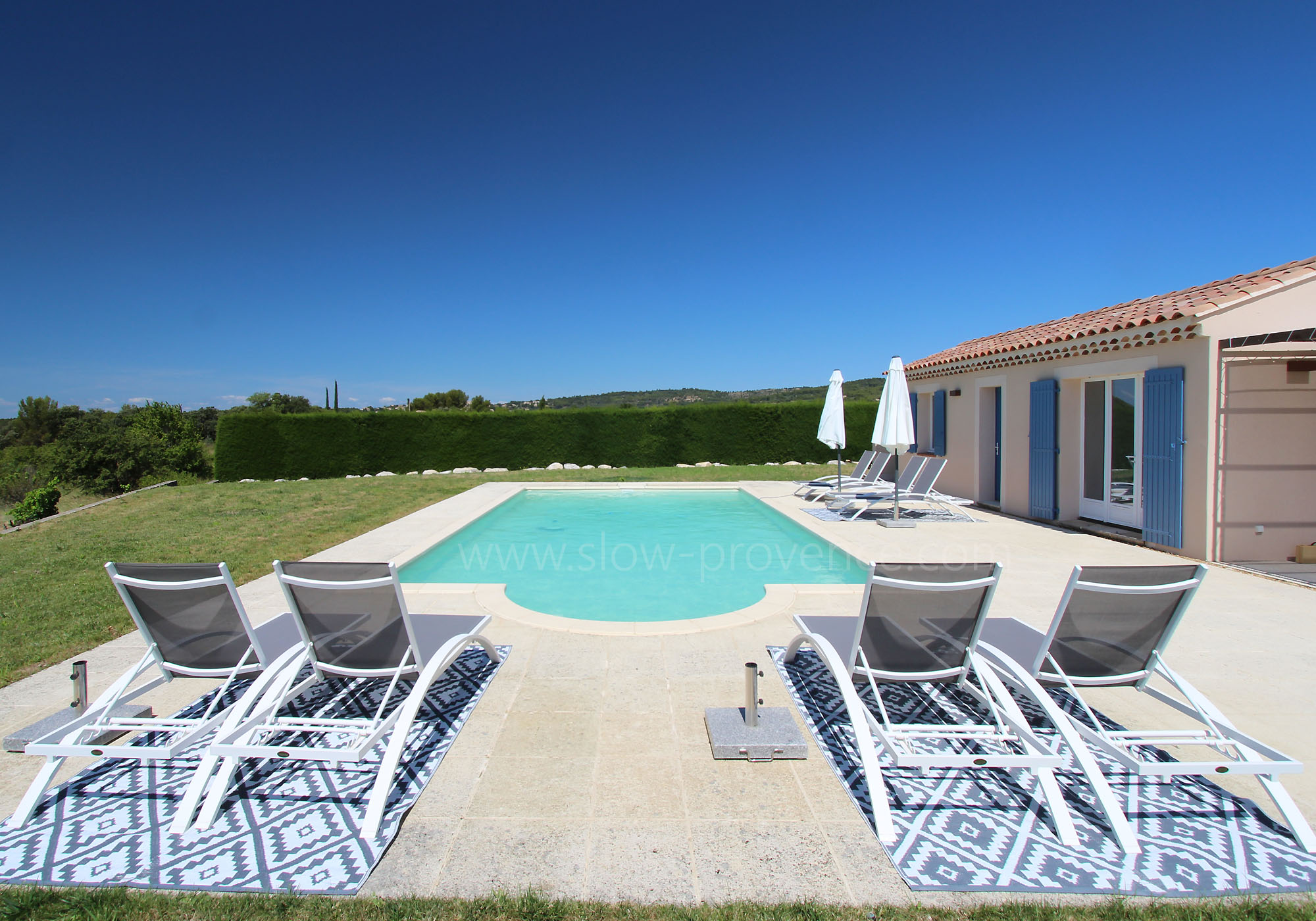 Private swimming pool and fitness room