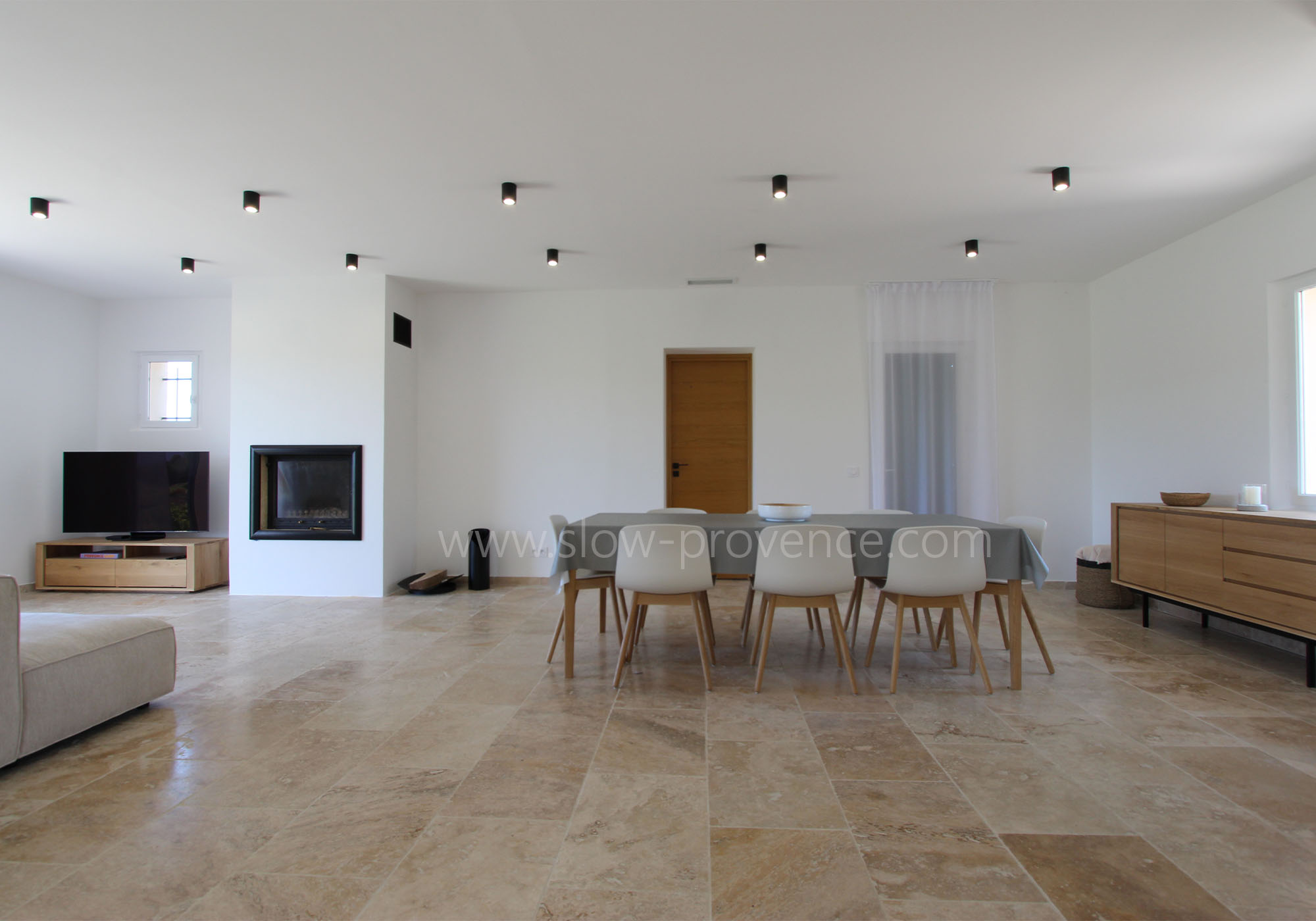Living room and fire place