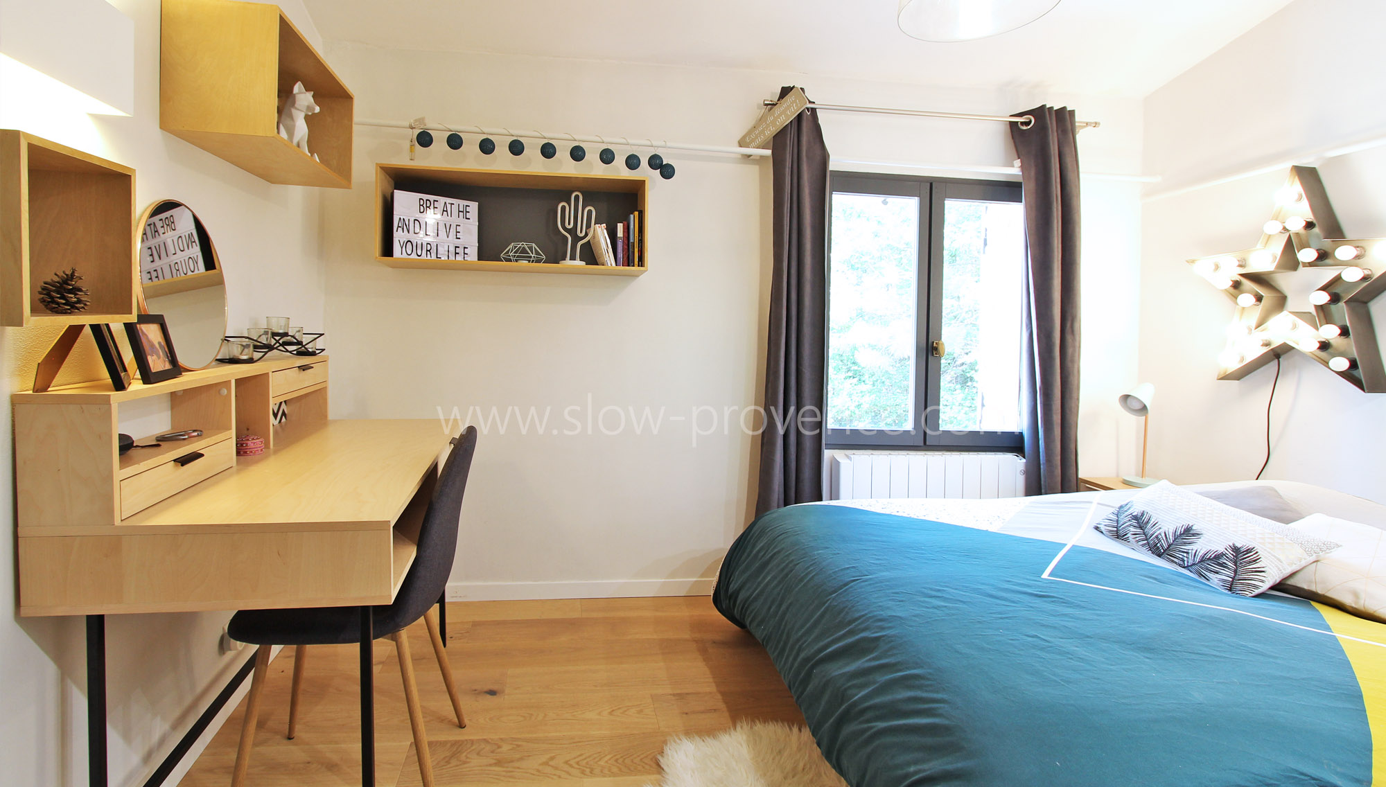 Bedroom 1 with desk