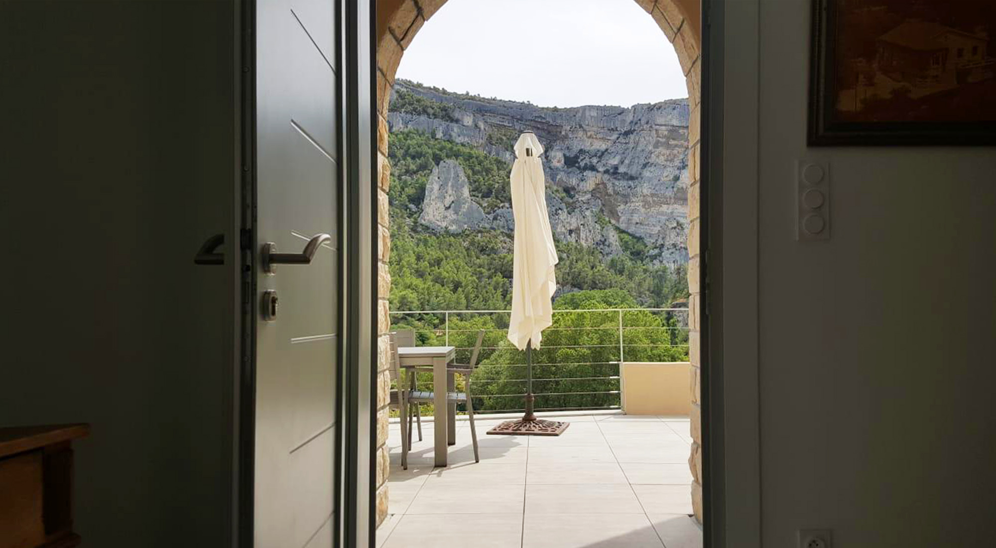 Entrance from the terrace