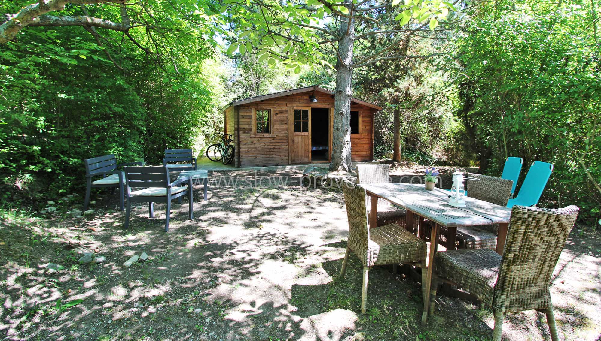 Chalet at the end of the garden