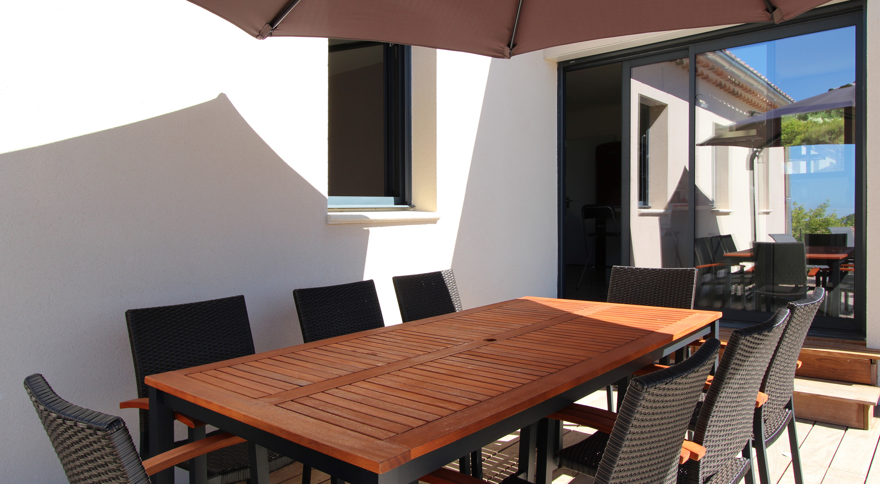 Nice outdoor dining area on the terrace