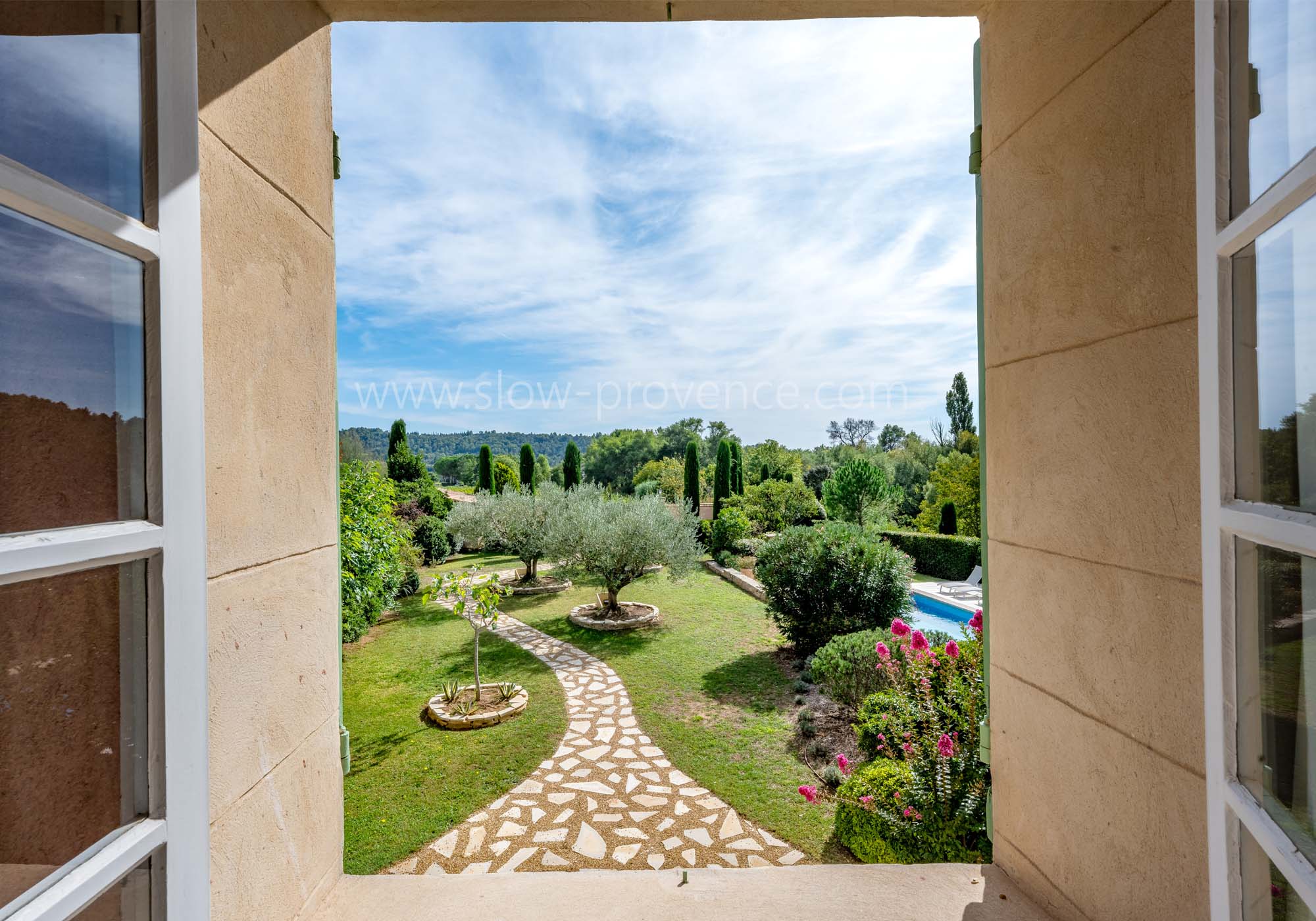 Panoramic view of the garden