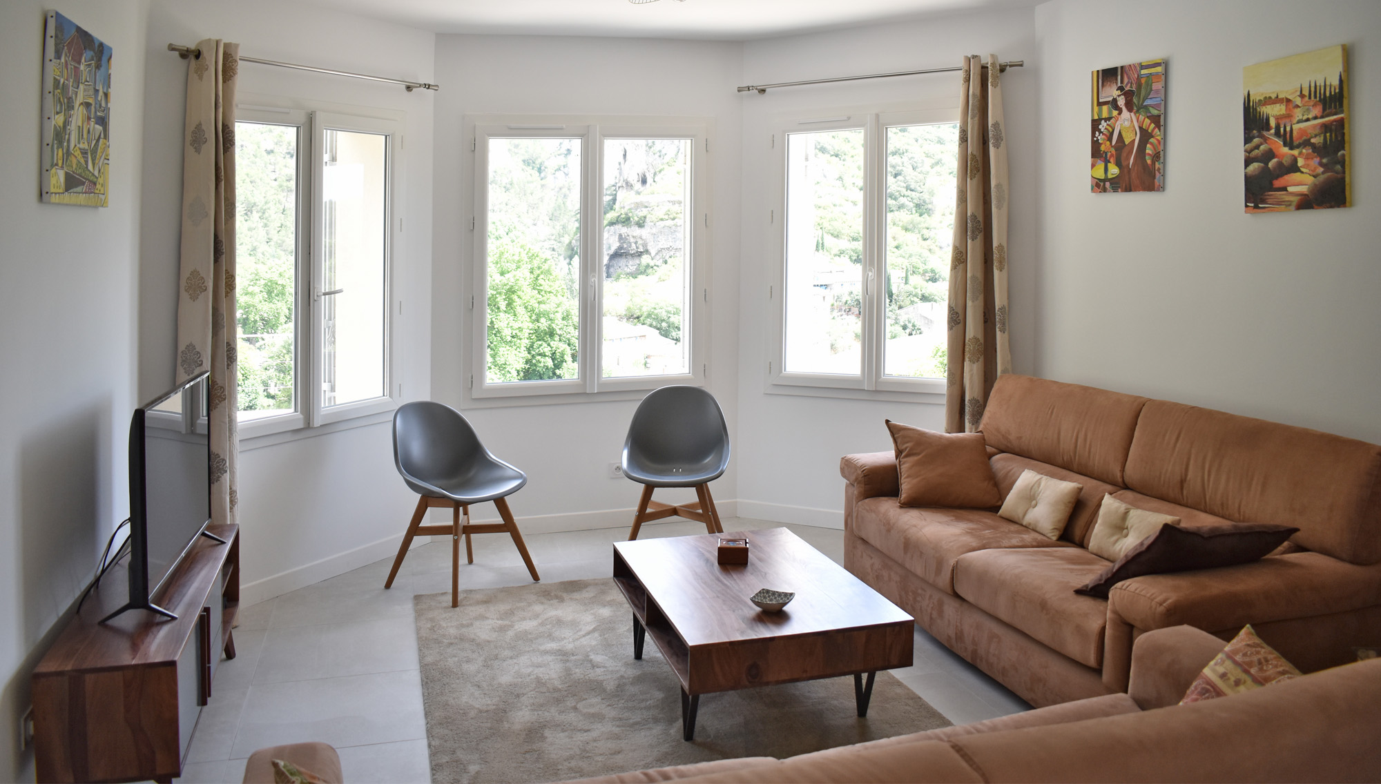 Living room with view