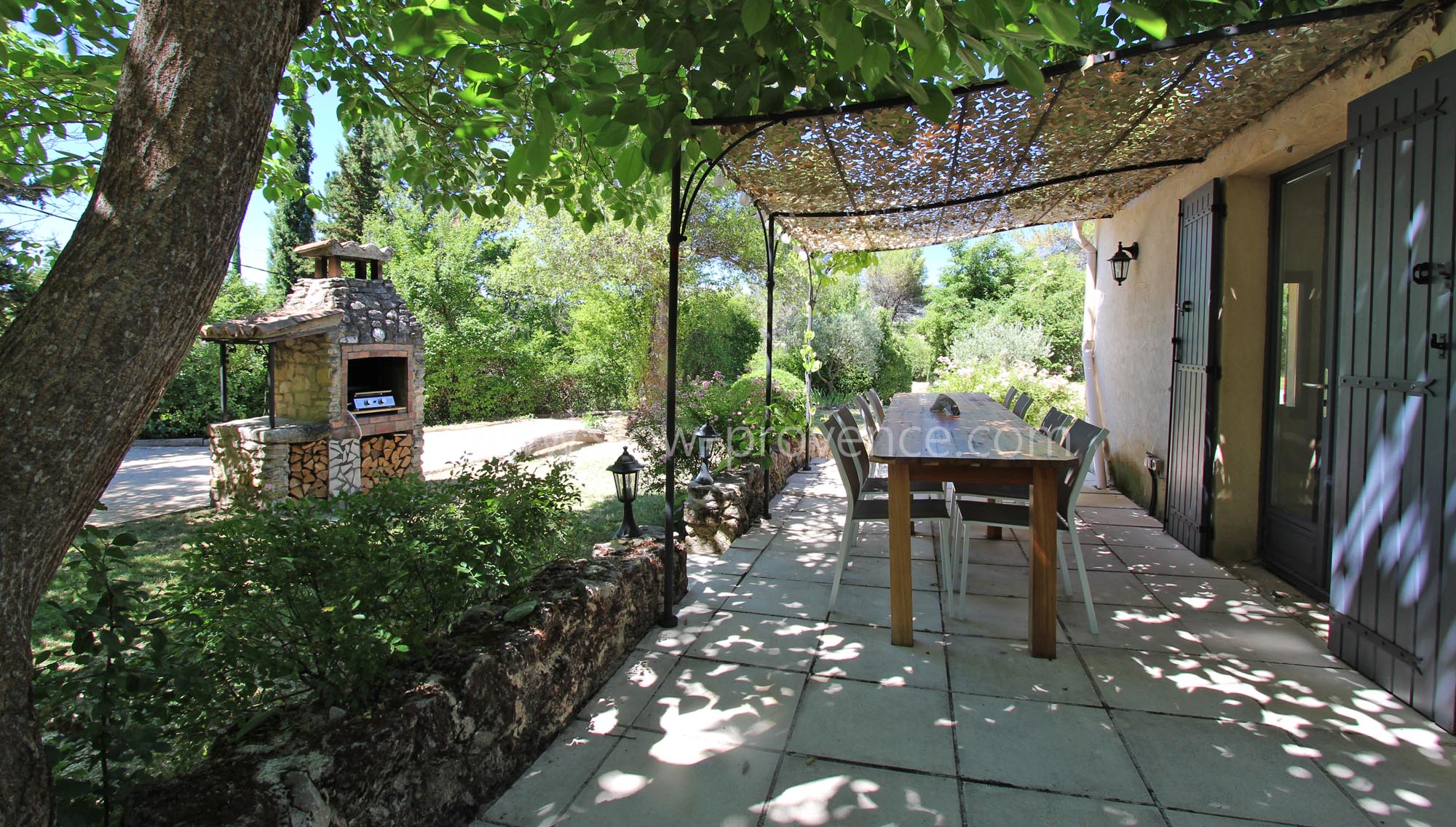 Shaded terrace