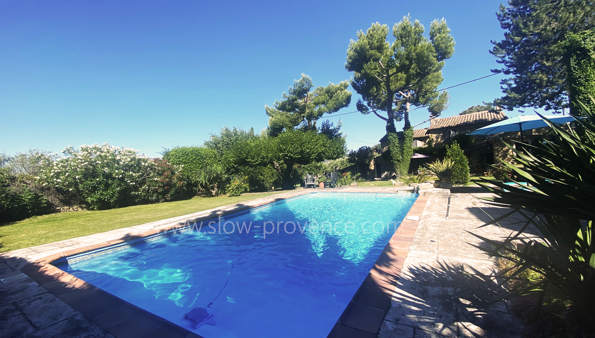 Piscine face à la maison