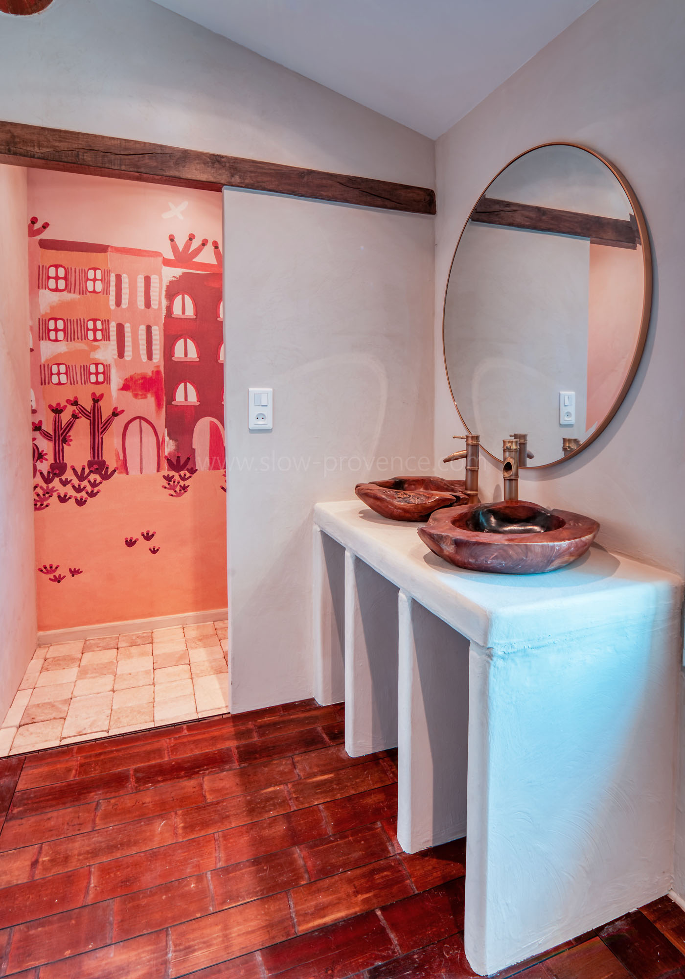 Salle d'eau de la chambre quadruple