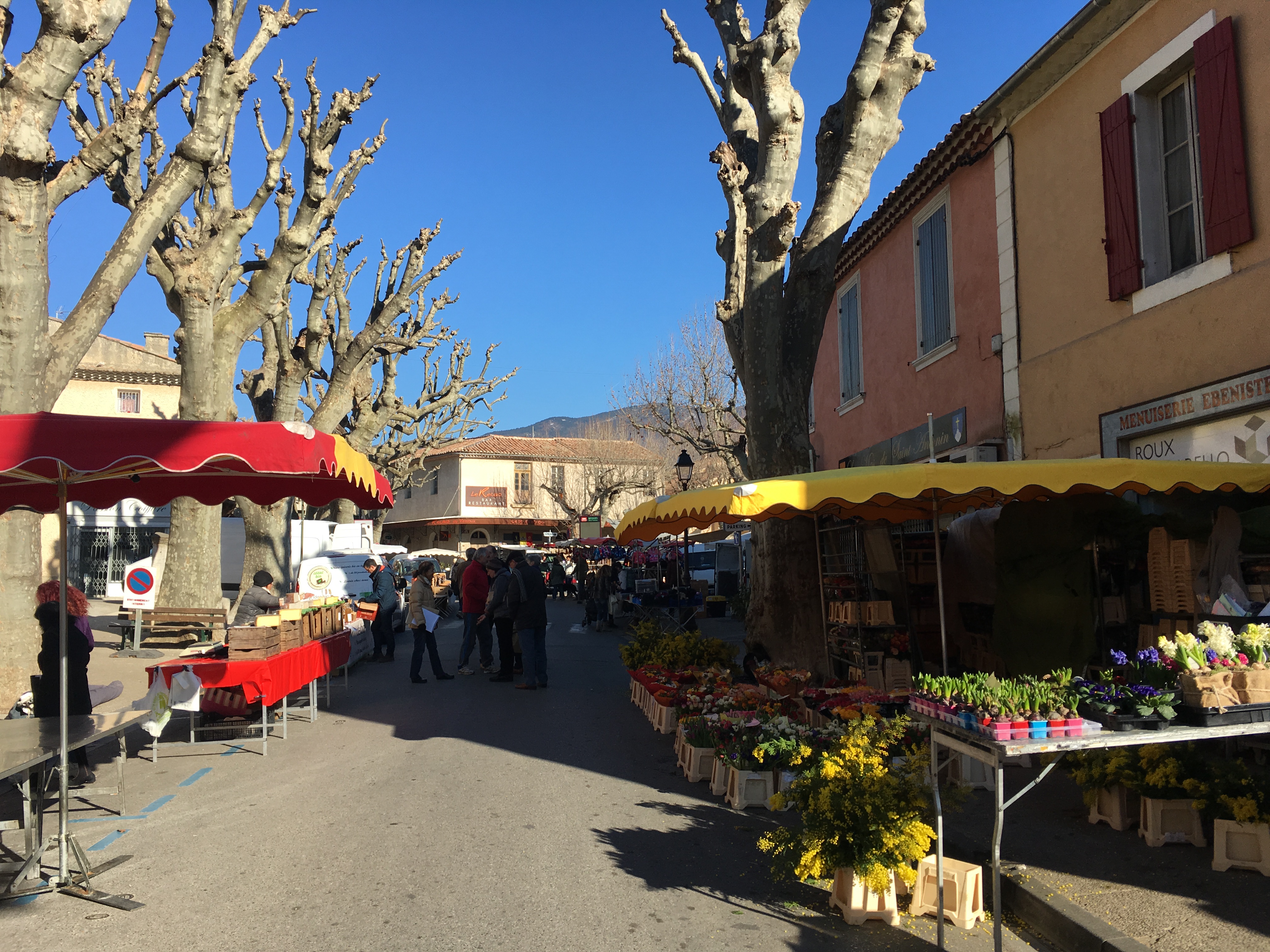 le marché de Bedoin en hiver