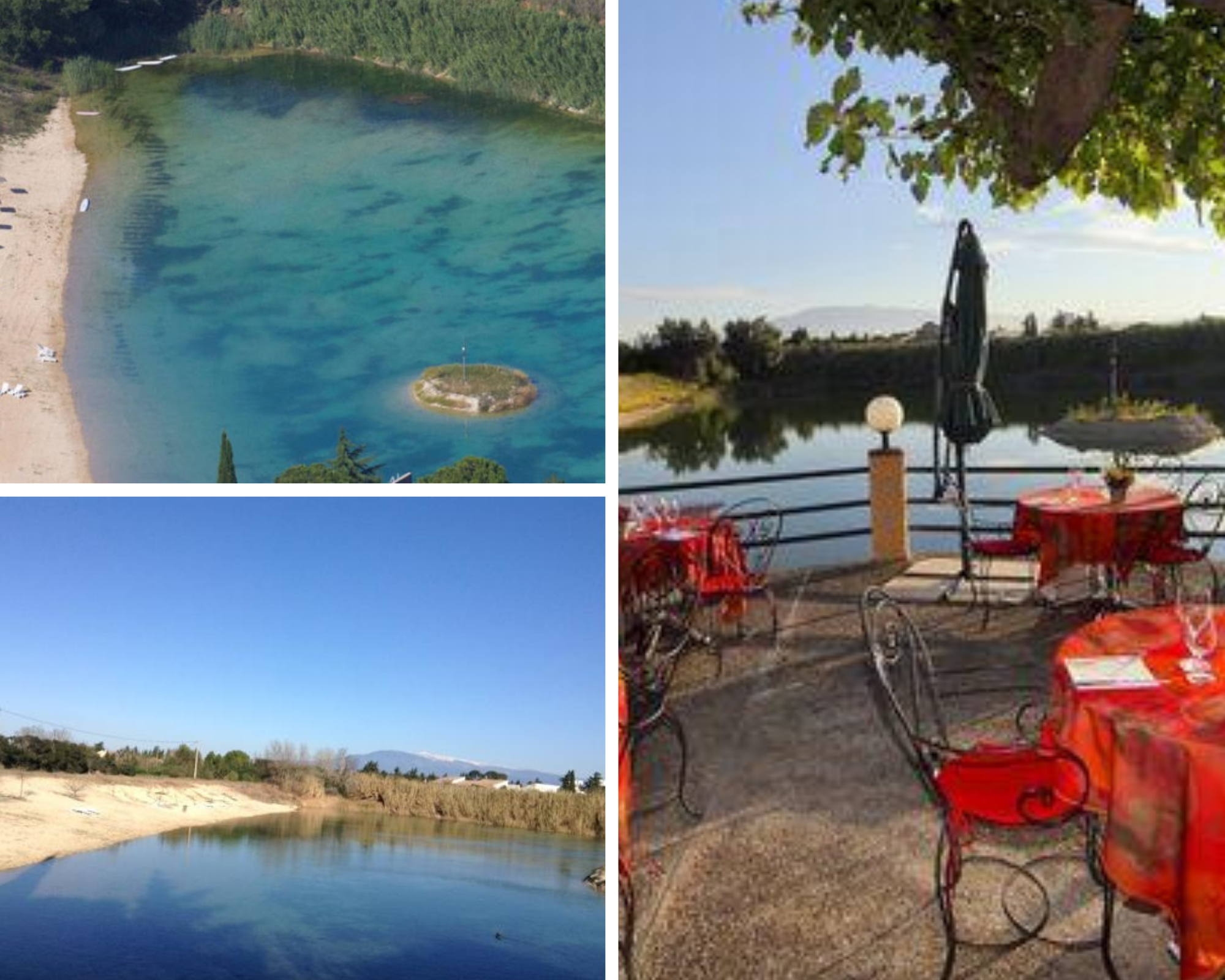 Prato beach near Mont Ventoux at Pernes les fontaines, bath swim area