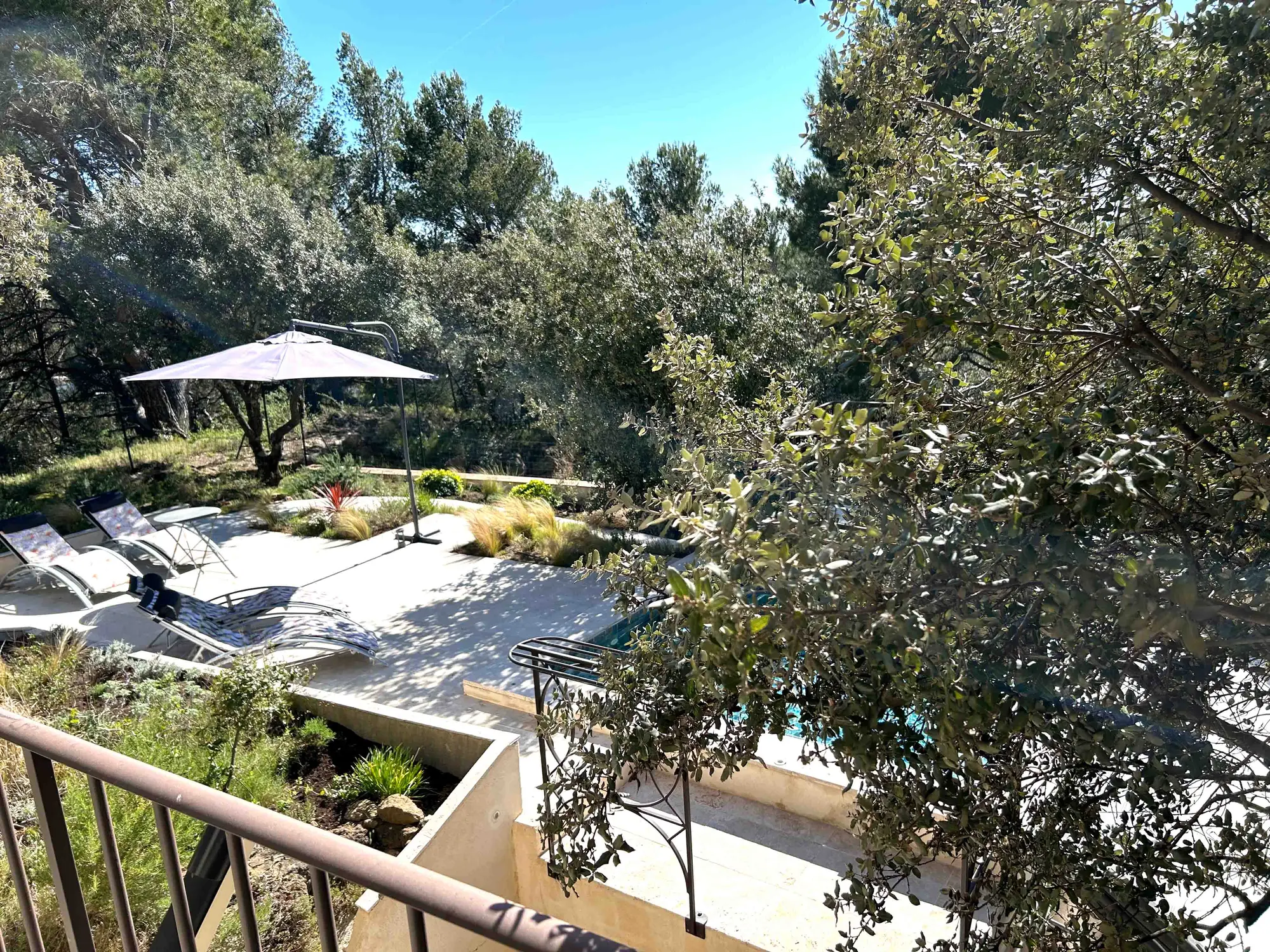 A beautiful house with a spacious terrace