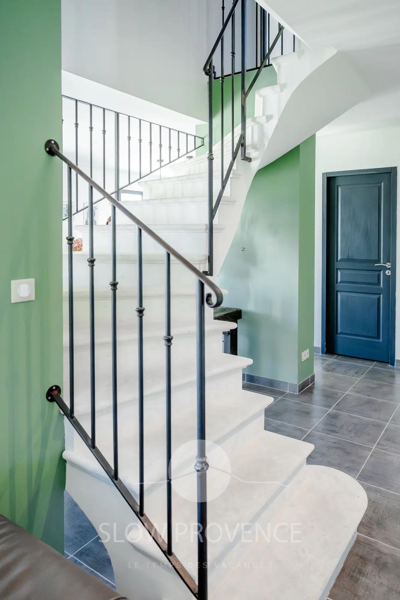 Staircase leading to the bedrooms