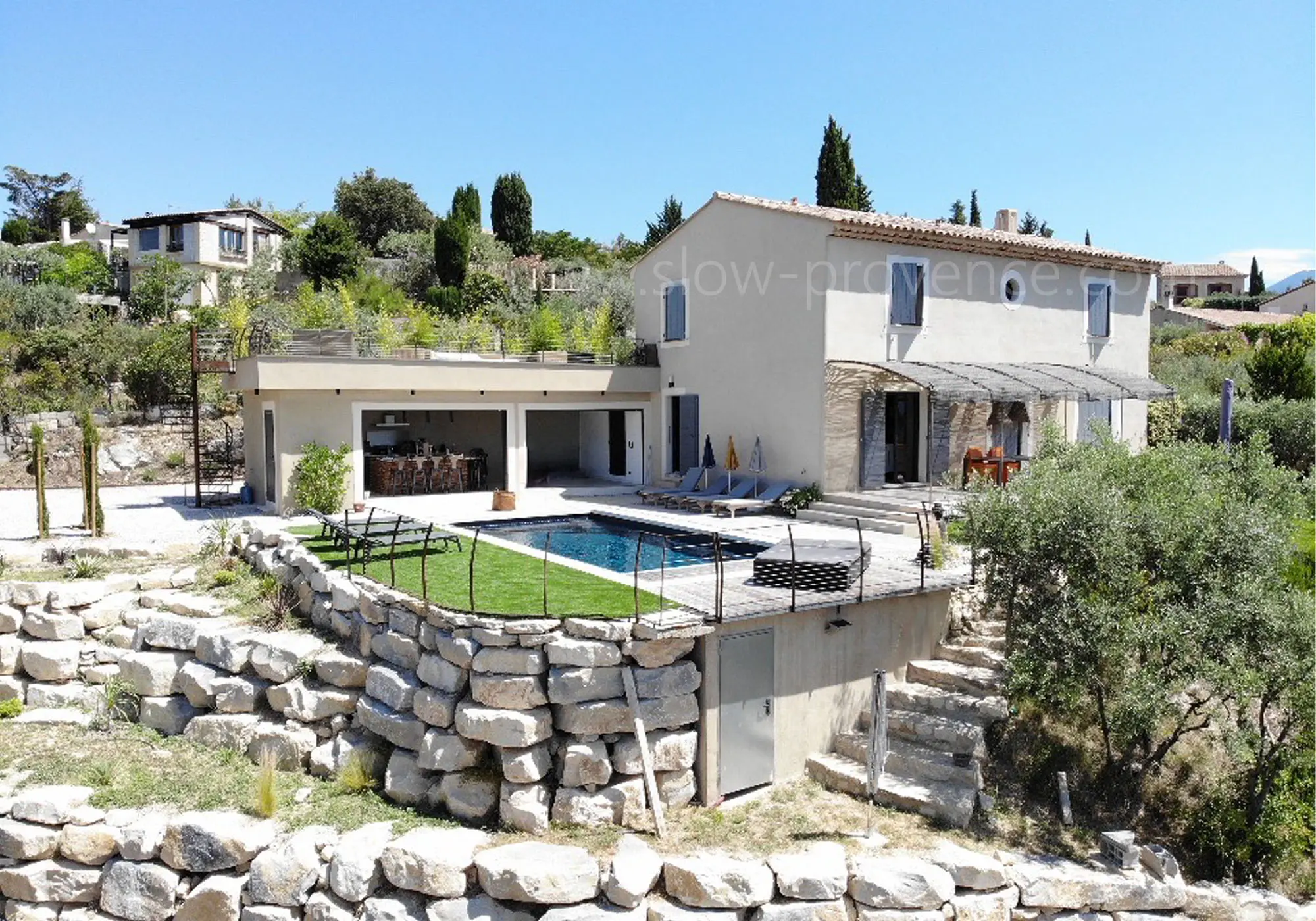 Luftaufnahme des Hauses