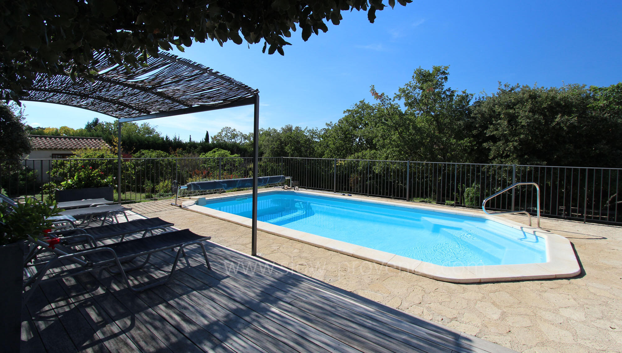 Swimming-pool with garden view