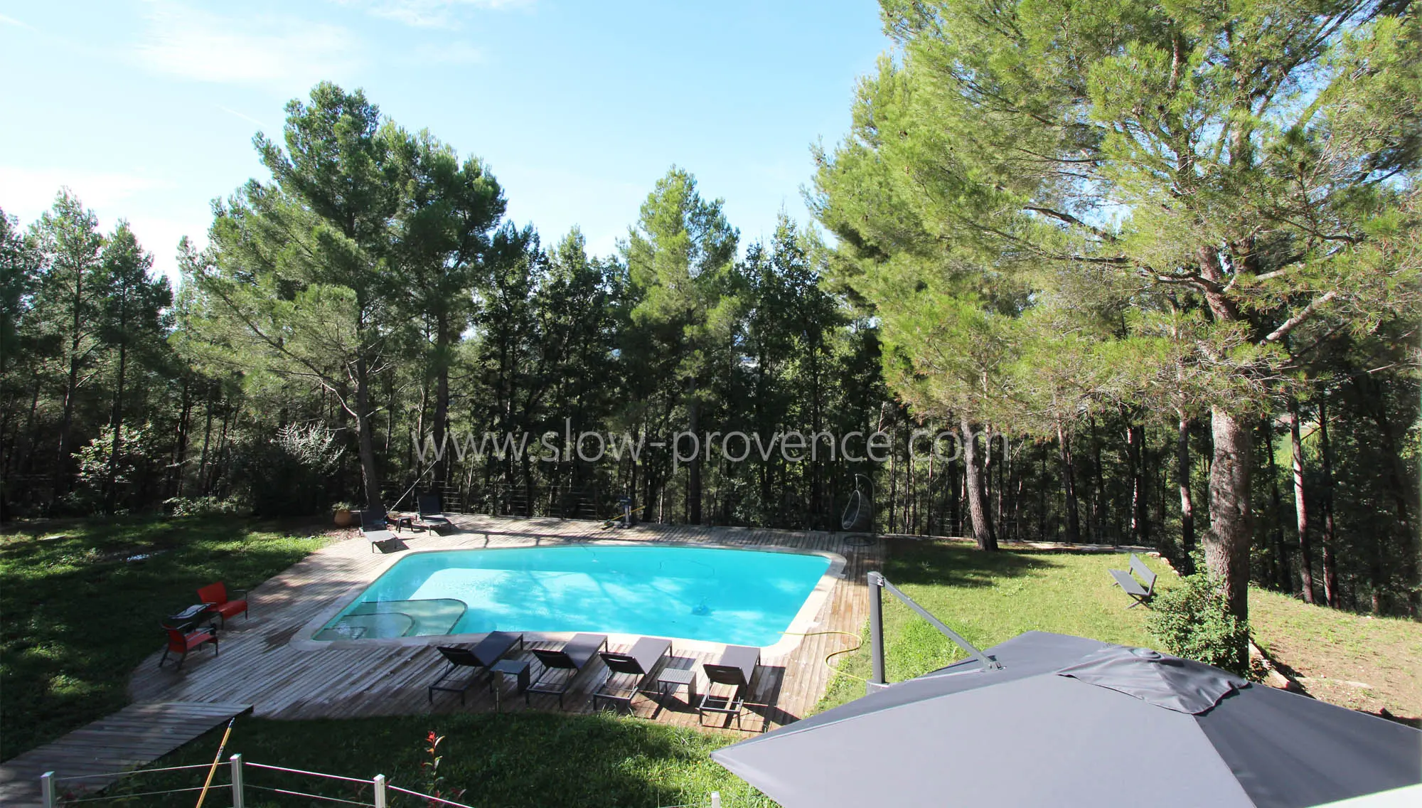 Blick auf die Zimmer 3 und 4