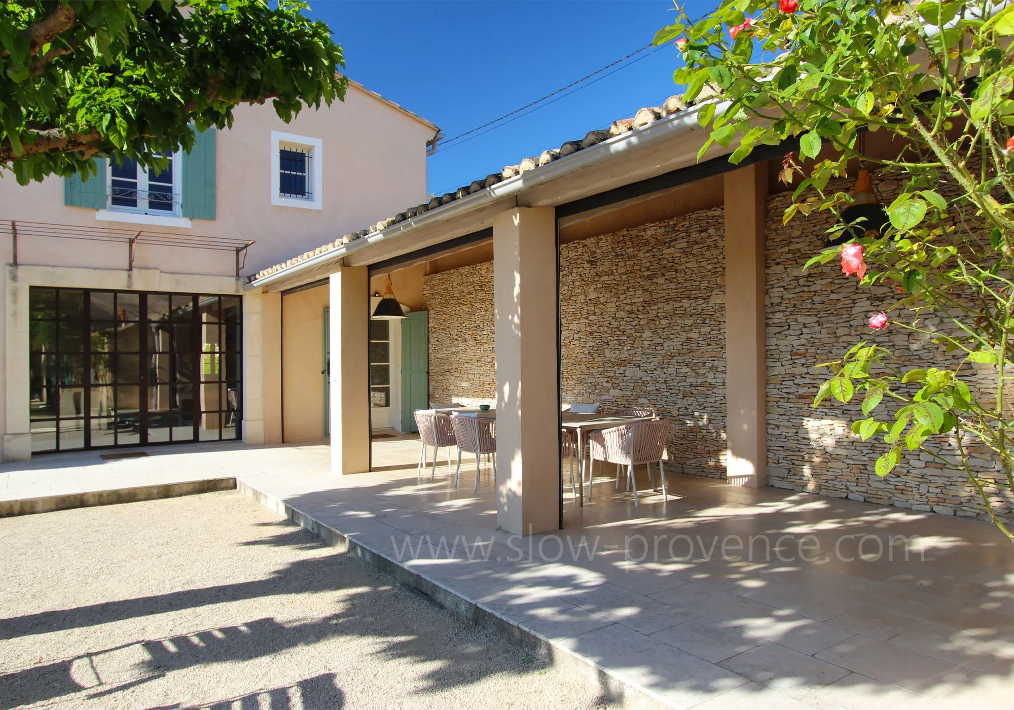 Large shaded terrace