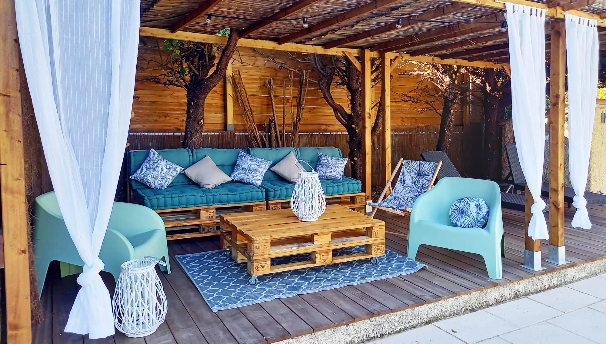 Coin détente au bord de l'eau