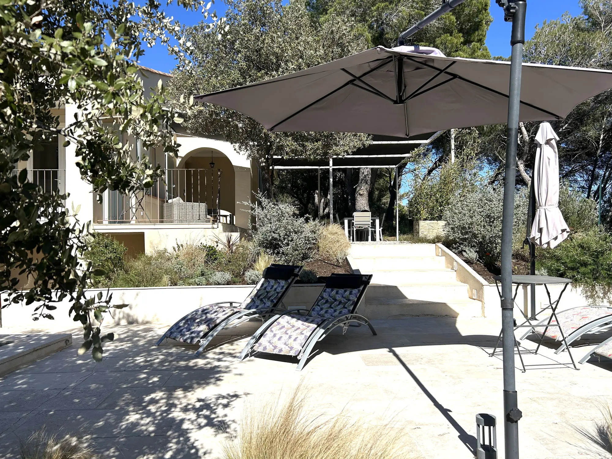 A shaded terrace perfect for an afternoon nap