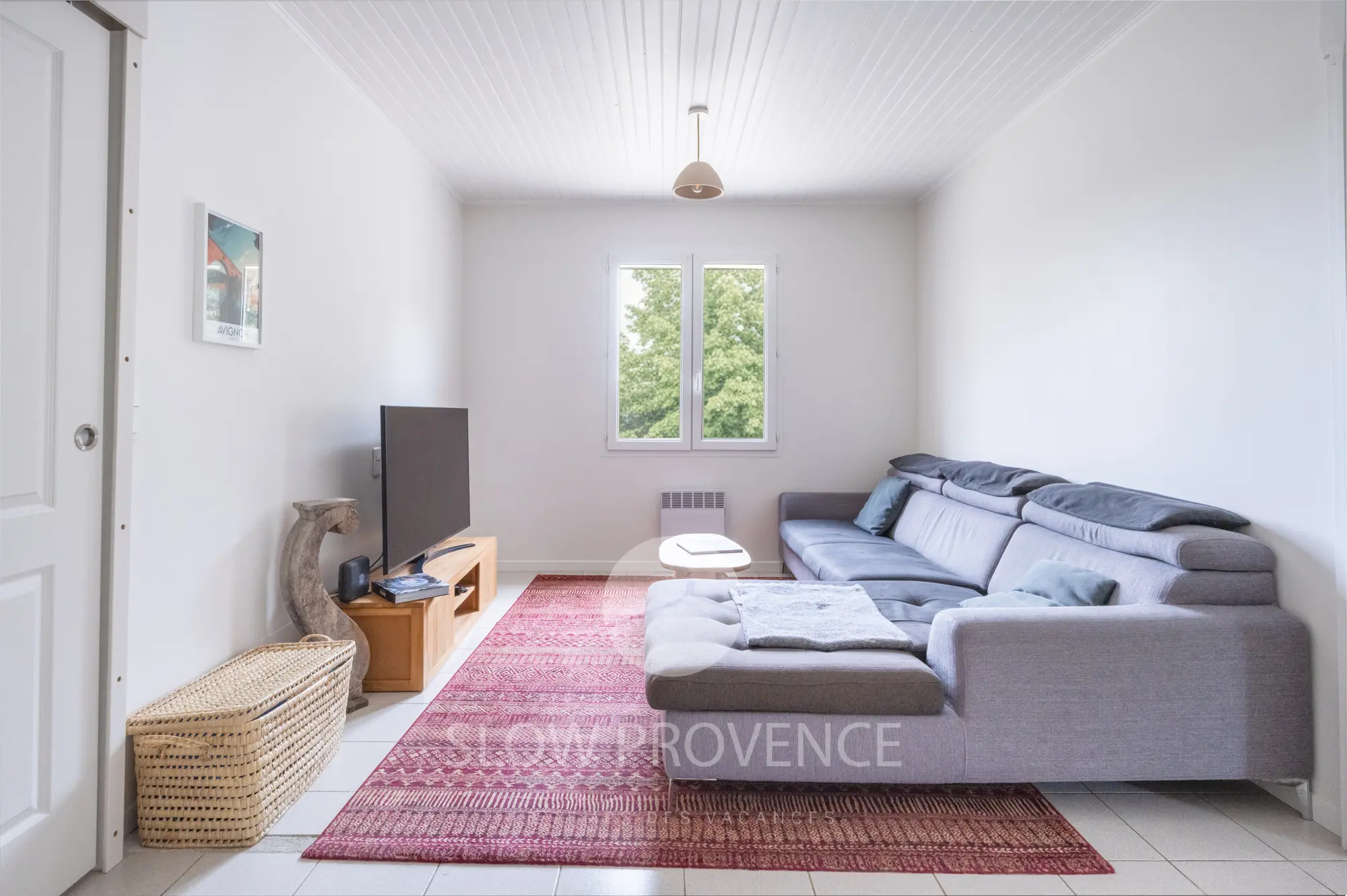 Living room with television