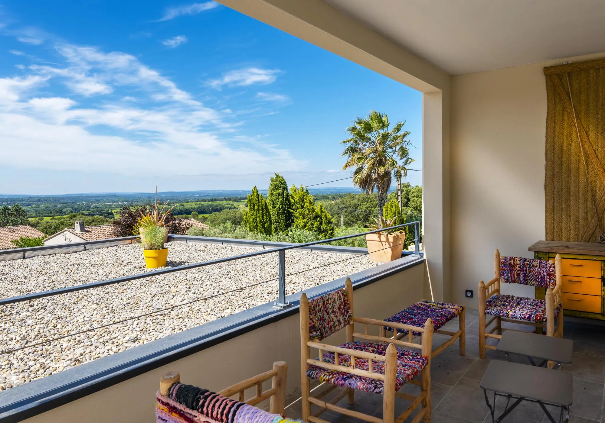 View from the covered terrace