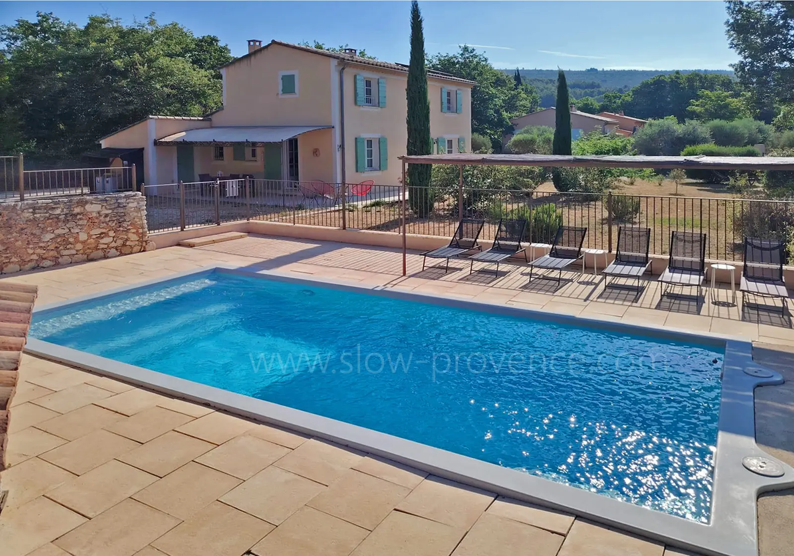 Enclosed private swimming pool
