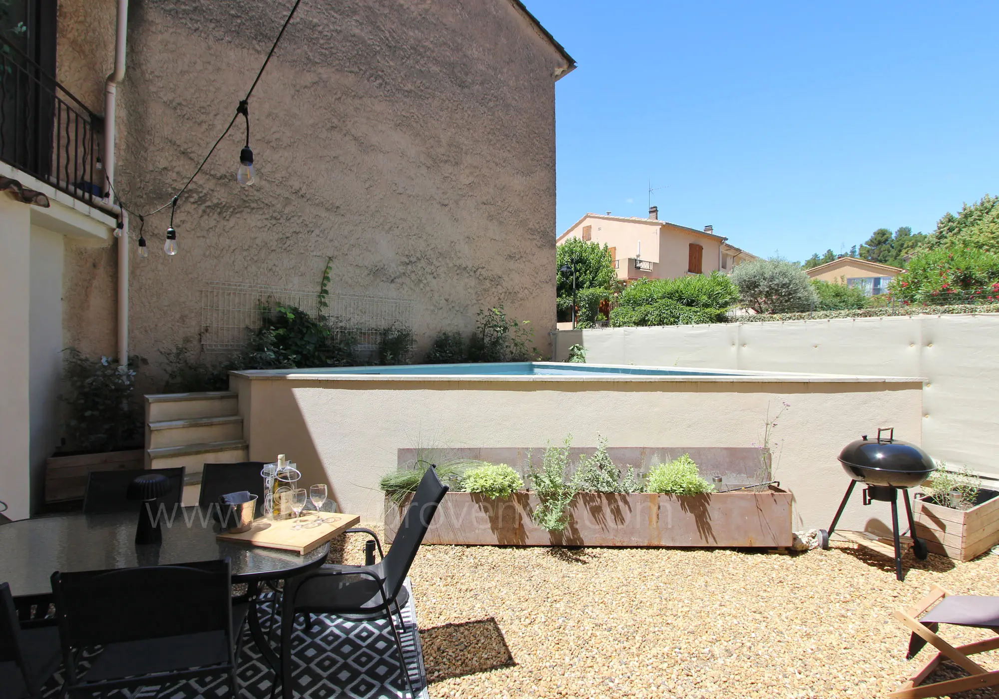 A cosy, private outdoor space