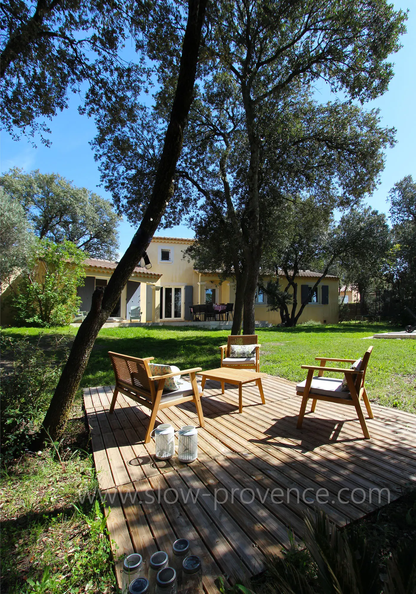 Shaded garden furniture
