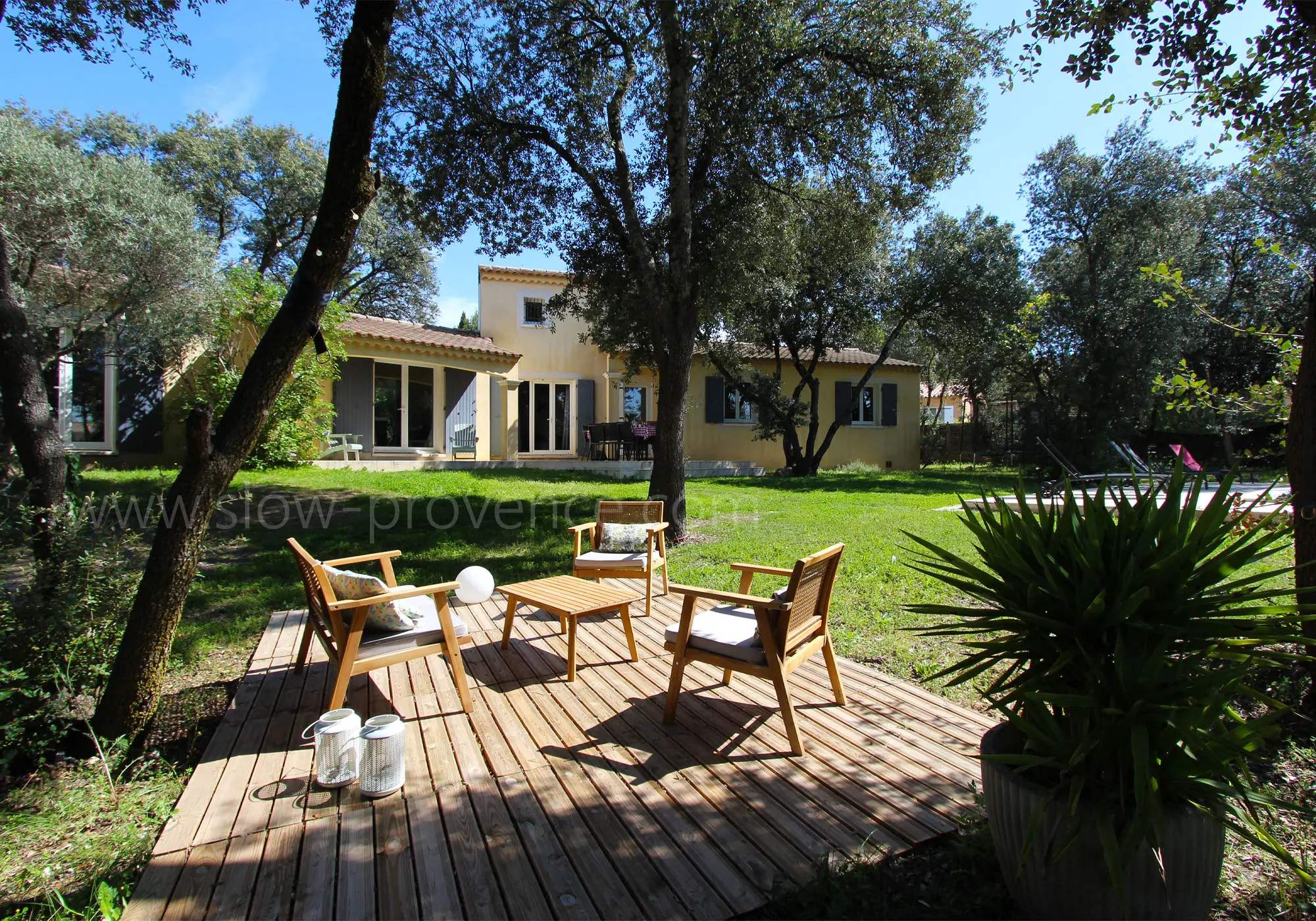 Shaded garden furniture