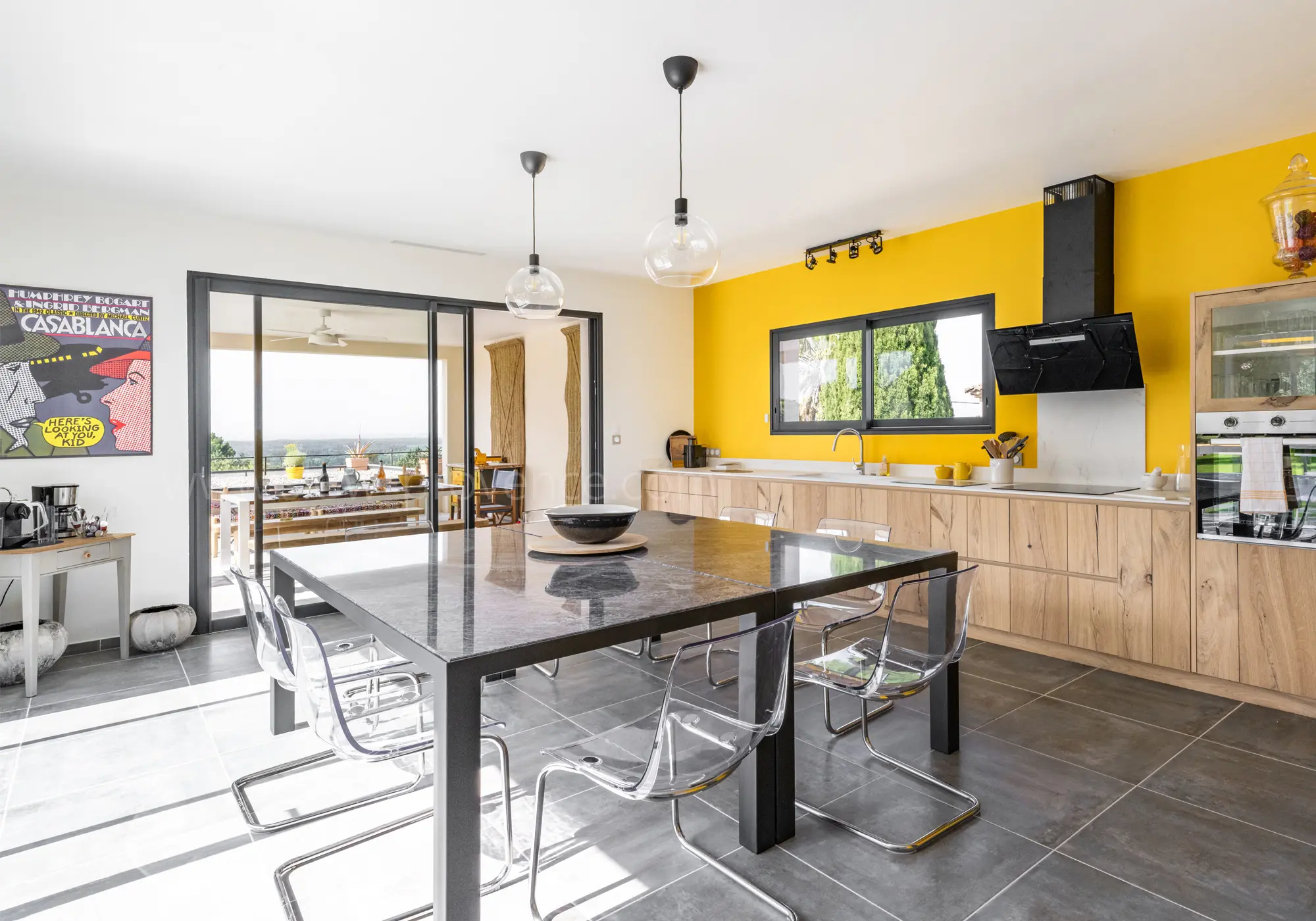 Large, bright and modern kitchen