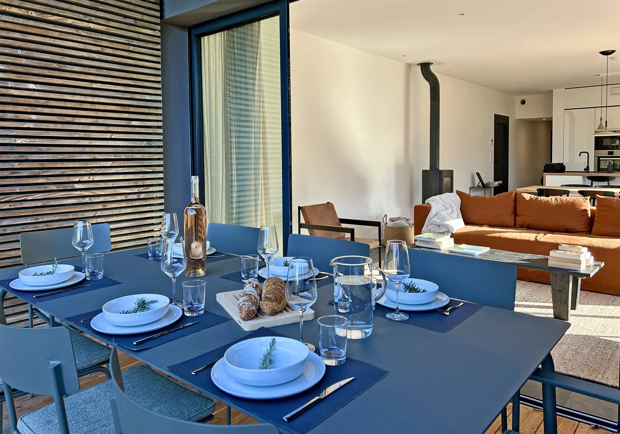 Terrace open to the house