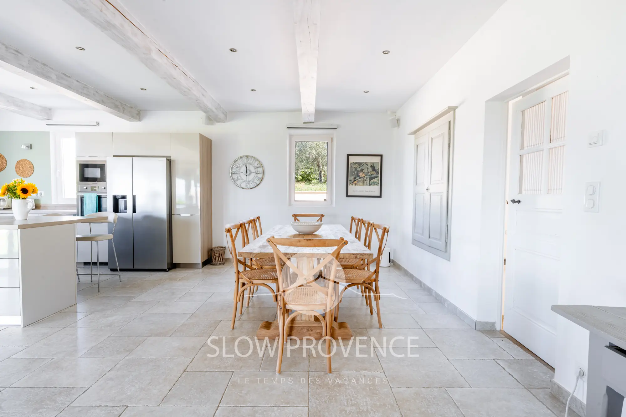 Dining room open to the kitchen