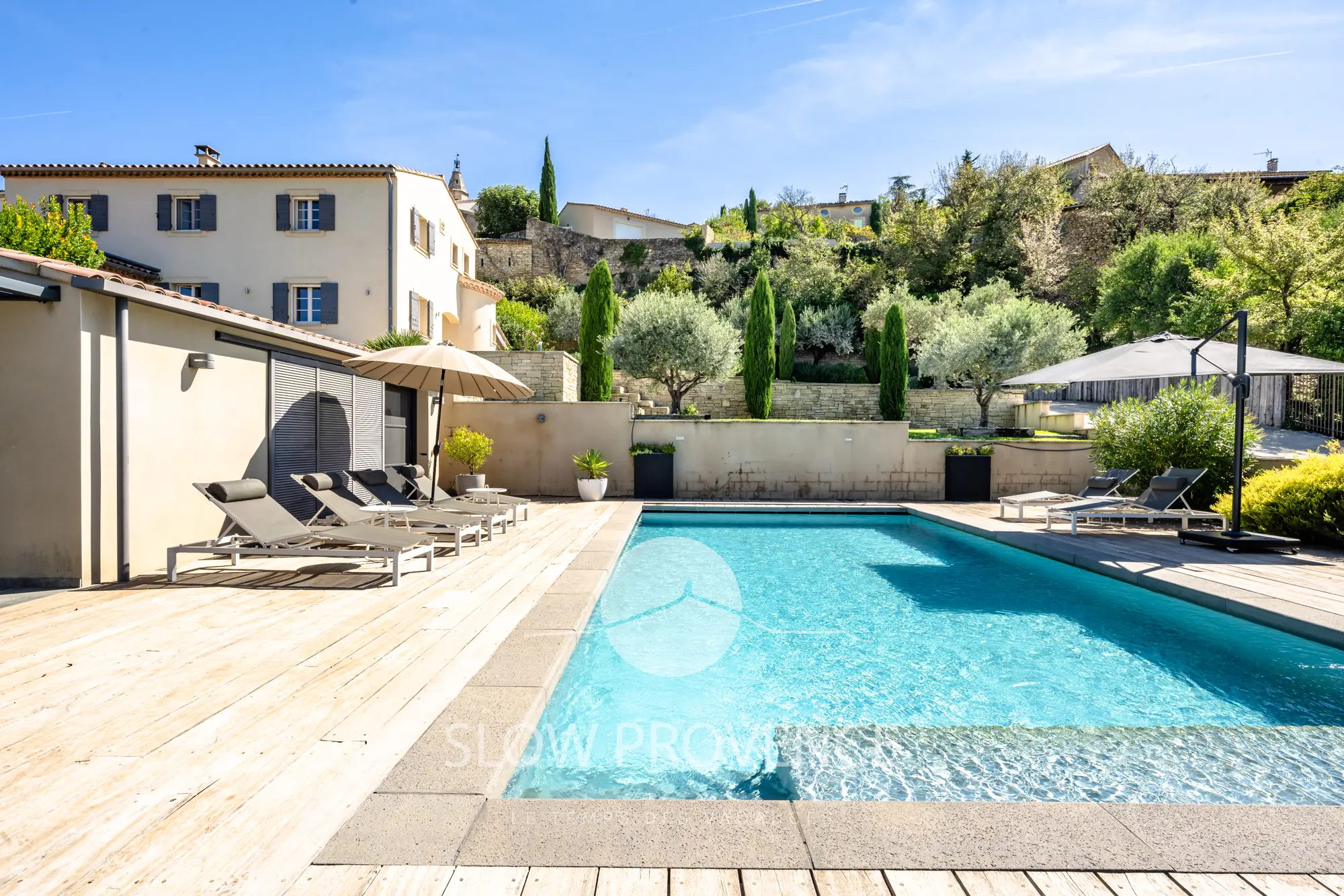 Swimming pool below the house