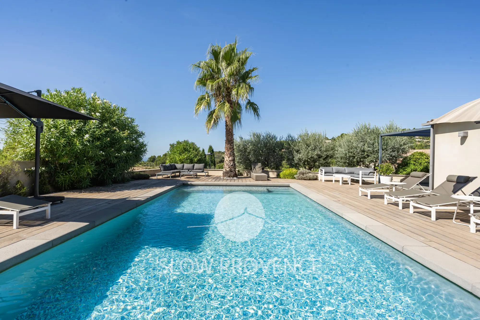 Huge heated swimming pool