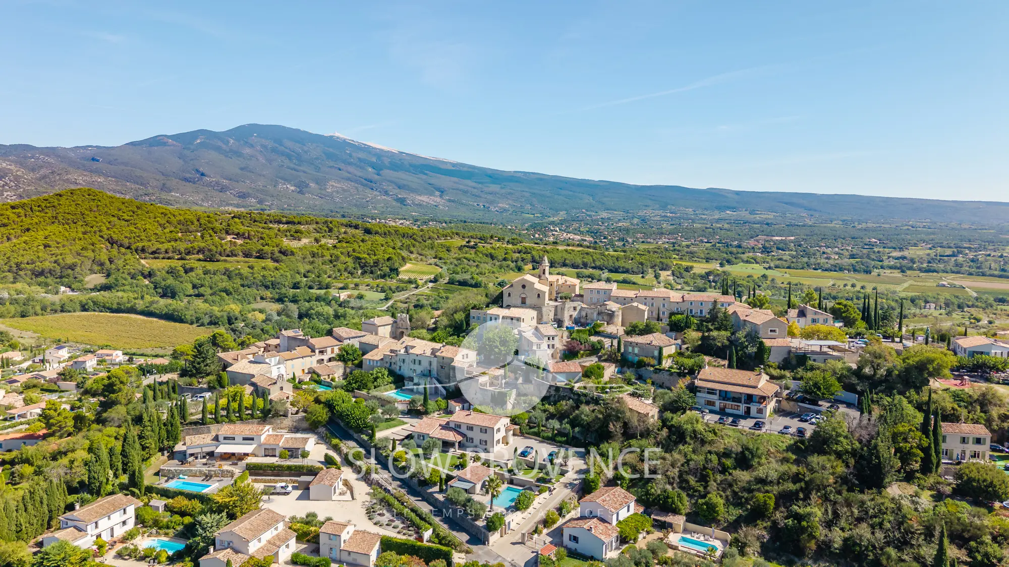 Aerial view of the village