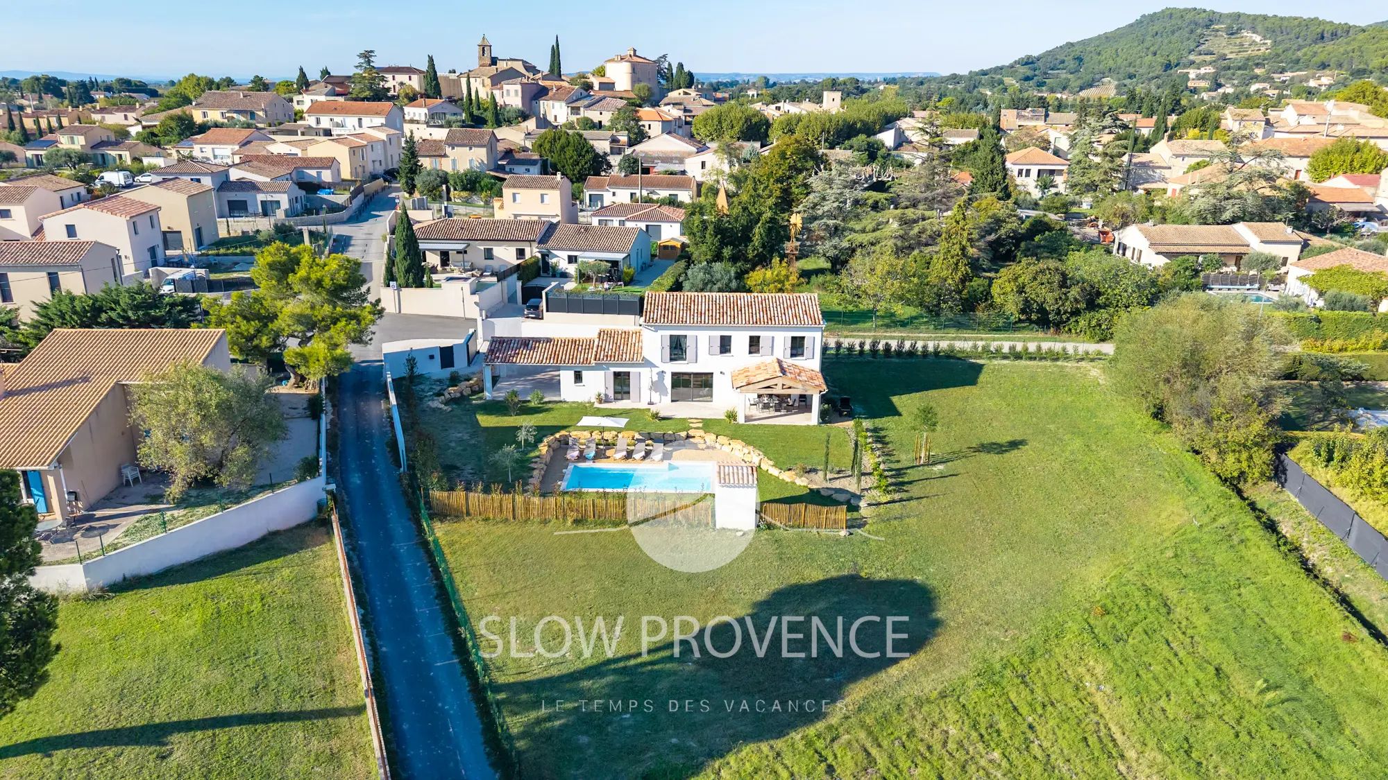 Aerial view of the residential area
